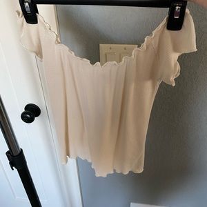 Yellow off the shoulder top